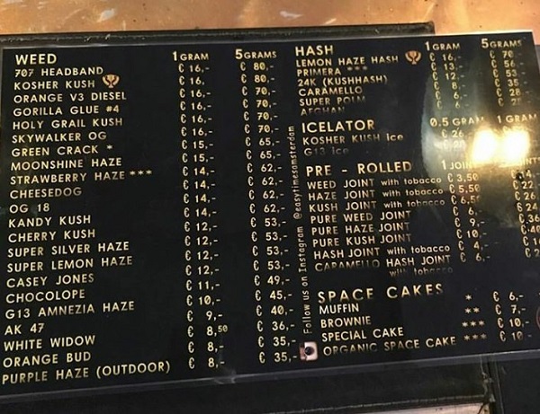 coffe shop holandia cennik