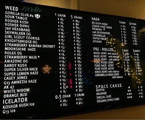 coffe shop holandia cennik